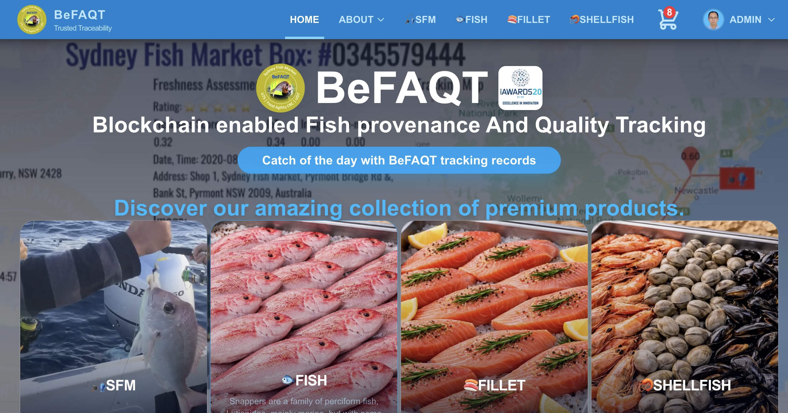BeFAQT - Blockchain enabled Fish provenance And Quality Tracking